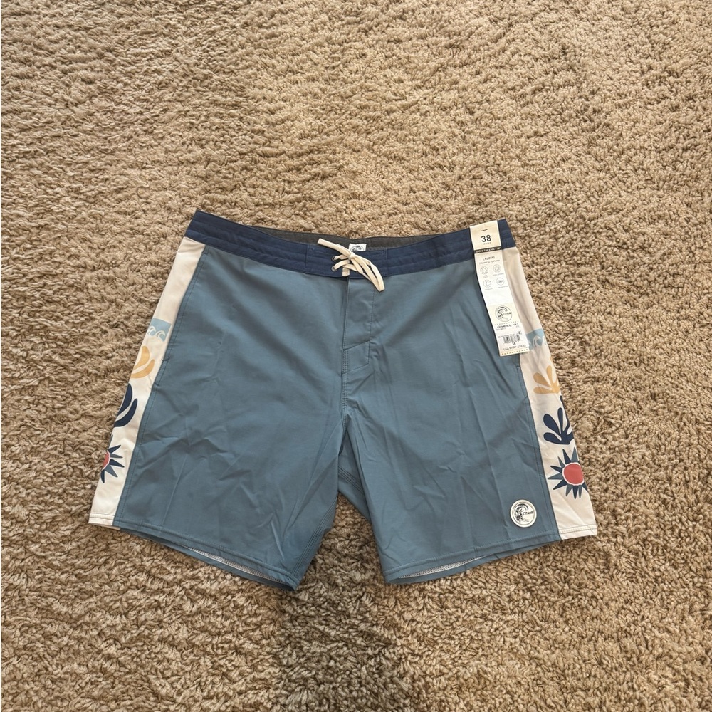 O'Neill Blue and Cream Board Shorts